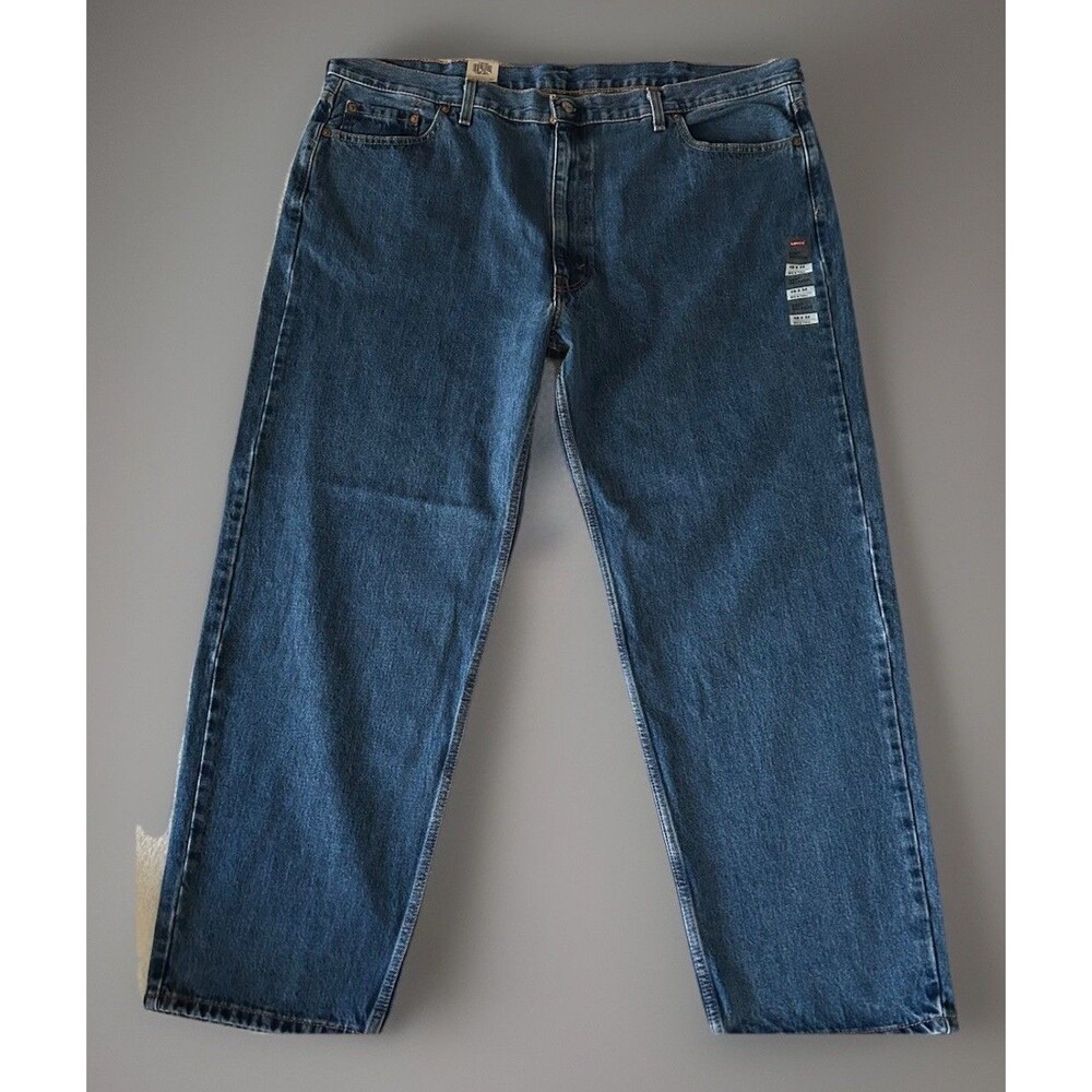 Levis 550 Jeans 48x32 B&T Relaxed Fit Medium Wash Baggie Jeans Western Work